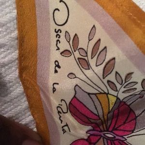 Oscar de le Renta butterfly silk scarf